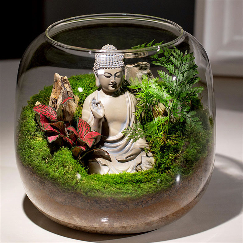 Terrarium Glass Bottle - Botol Kaca Mikro Lanskap untuk Tanaman