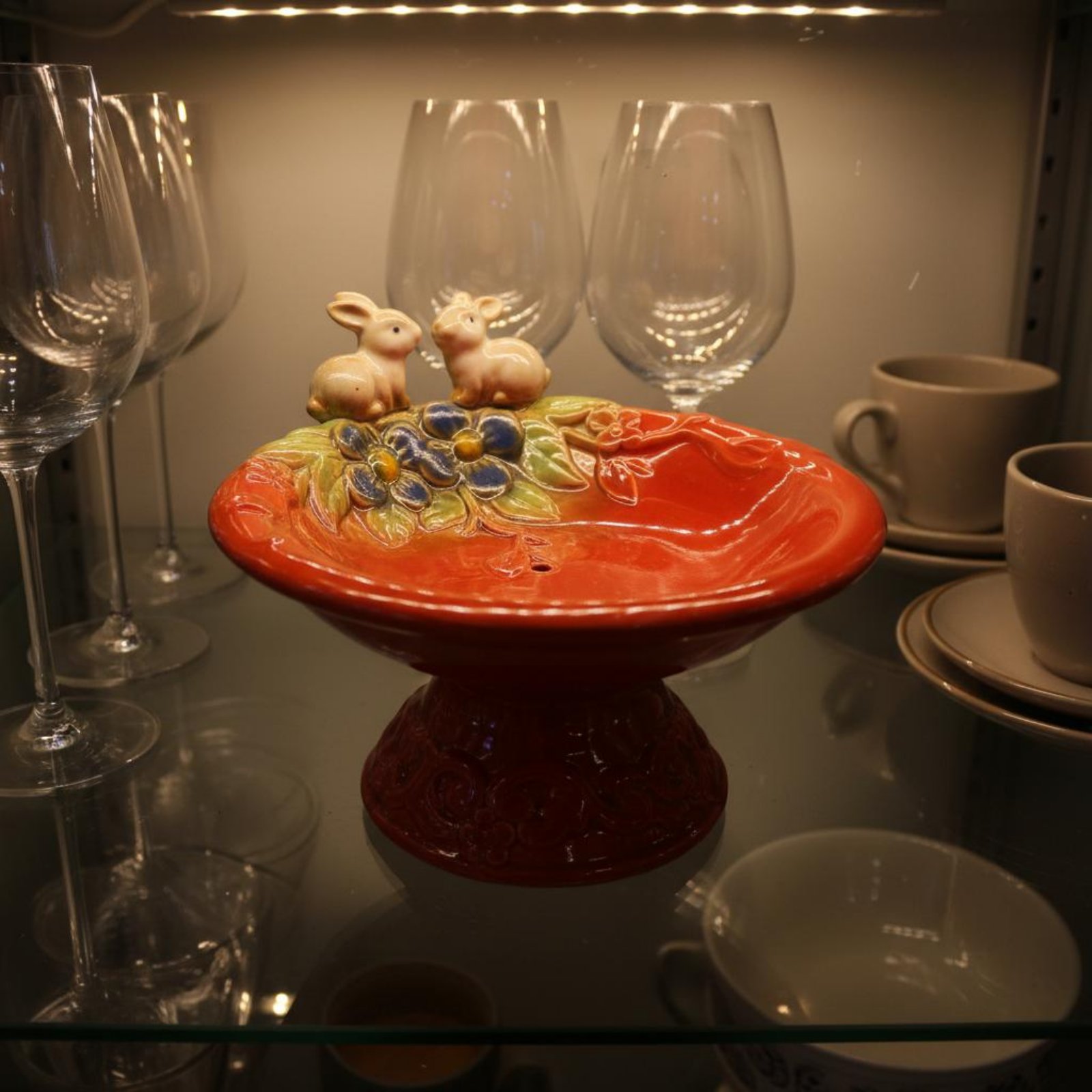 Ceramic Trinket Dish - Nampan Hiasan Burung Berbentuk Pedestal, Tempat