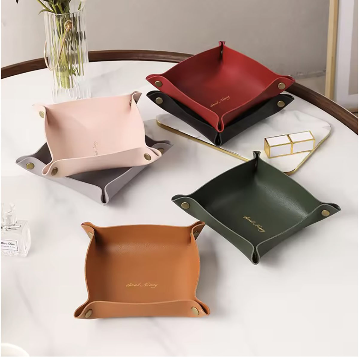 Home Decor Organizer - Baki Penyimpanan Kulit Gaya Nordic Organizer