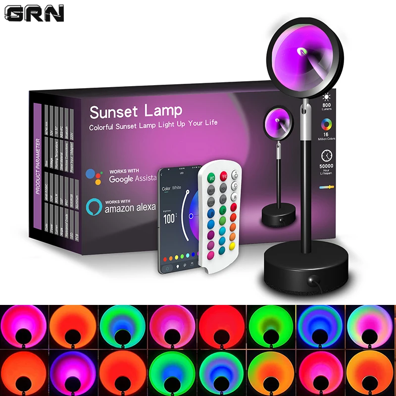 Home Decor App Free - Lampu matahari terbenam LED pintar, kontrol