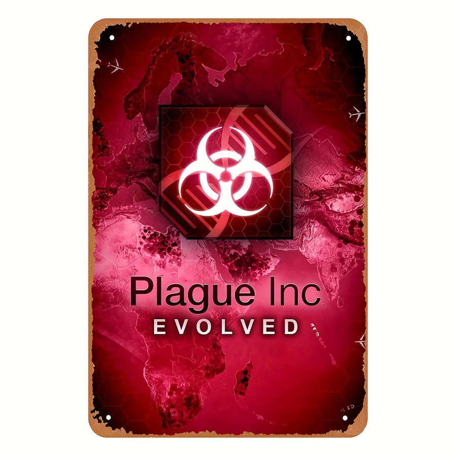 Home Decor Game - Papan Logam Bergaya Vintage Plague Inc