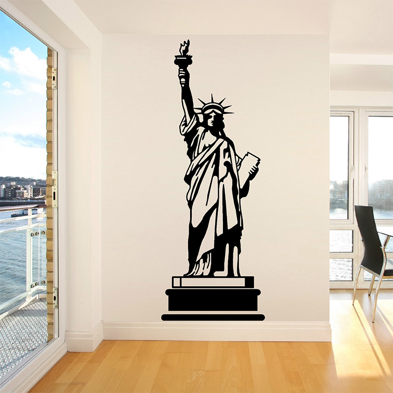 Home Decor Usa - POOMOO Stiker Dinding Patung KEBEBASAN Amerika