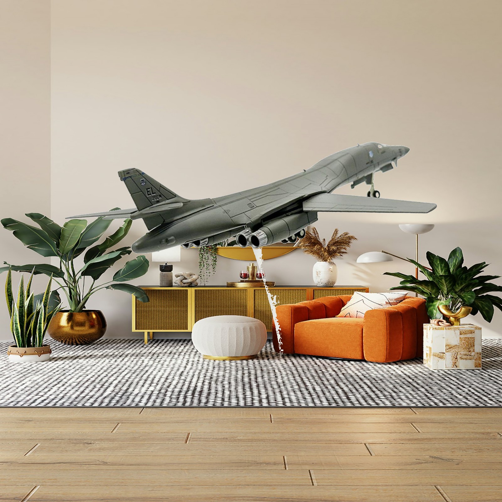 Home Decor Usa - 1/200 USA B-1B Bomber Hadiah untuk