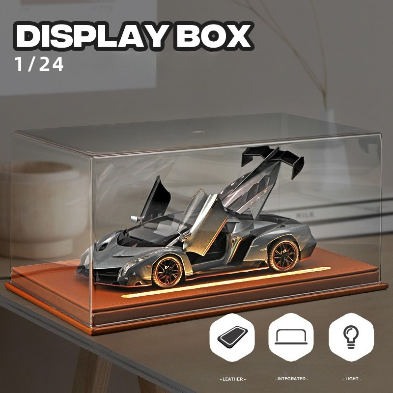 Home Decor Organizer - Kotak Pajangan Akrilik dengan Lampu untuk