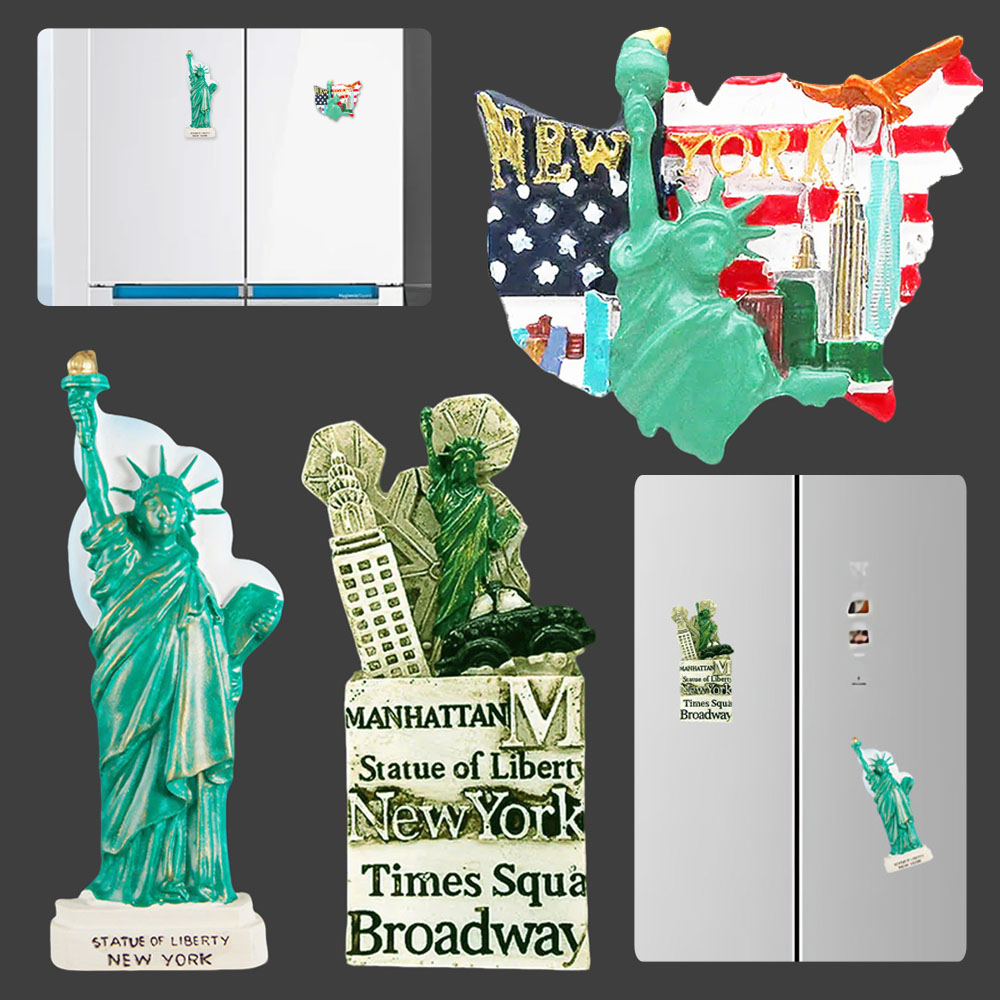 Home Decor Usa - Amerika Patung Liberty 3D Kulkas Stiker