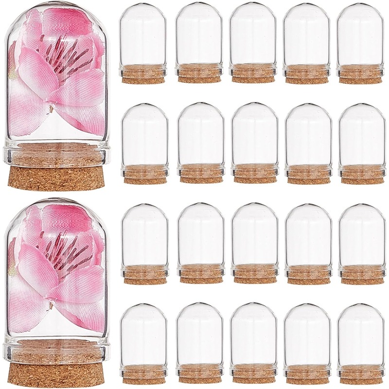 Terrarium Glass Bottle - 20 set Glass Cloche Dome Mini