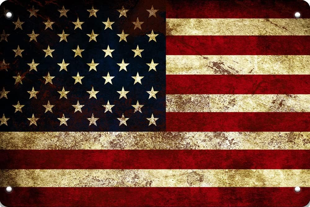 Home Decor Usa - Plakat Dinding Logam Vintage dengan Desain