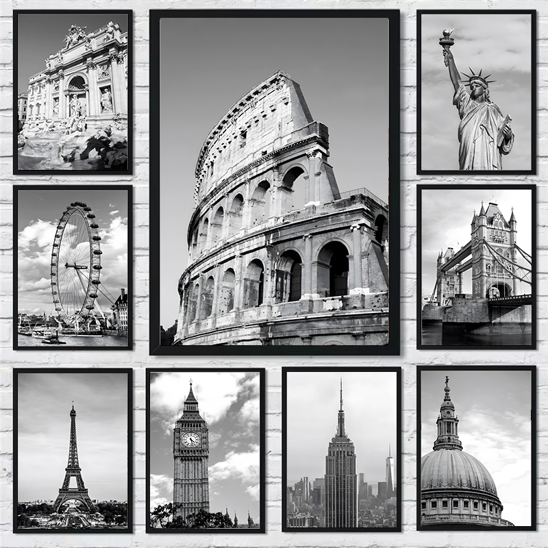 Home Decor London - Hitam dan Putih Roma London Tower