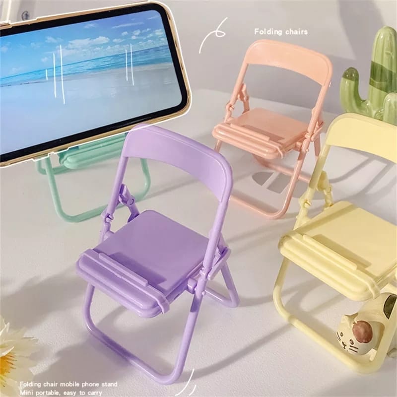 Home Decor Organizer - Penyangga Ponsel Kreatif Bentuk Kursi Lucu,