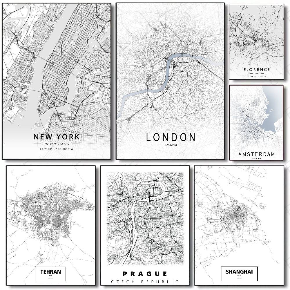 Home Decor London - Poster Peta Kota London New York,
