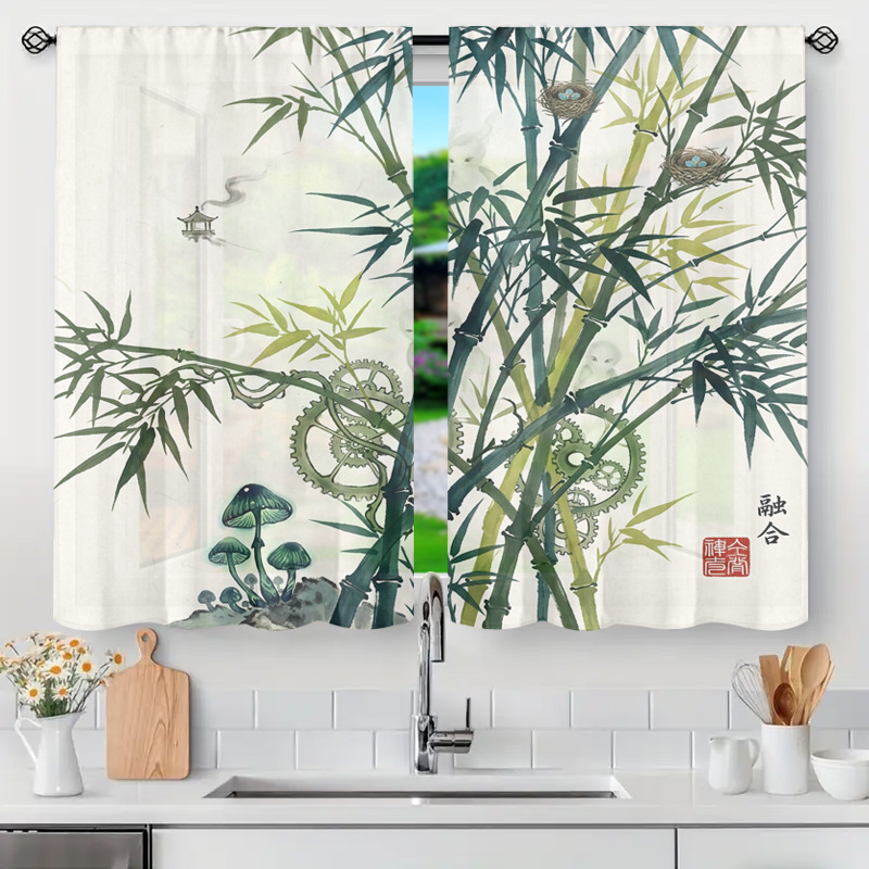 Panel Tirai Pola Bambu Dekorat - Home Decor Japandi Style ulasan dan harga