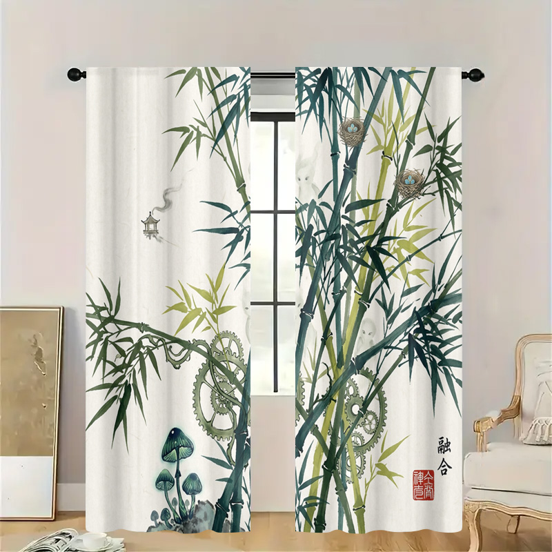 Panel Tirai Pola Bambu Dekorat - Home Decor Japandi Style ulasan dan harga