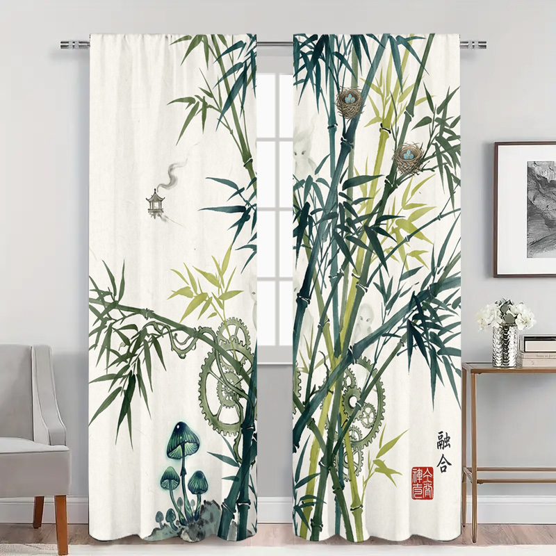 Panel Tirai Pola Bambu Dekorat - Home Decor Japandi Style ulasan dan harga