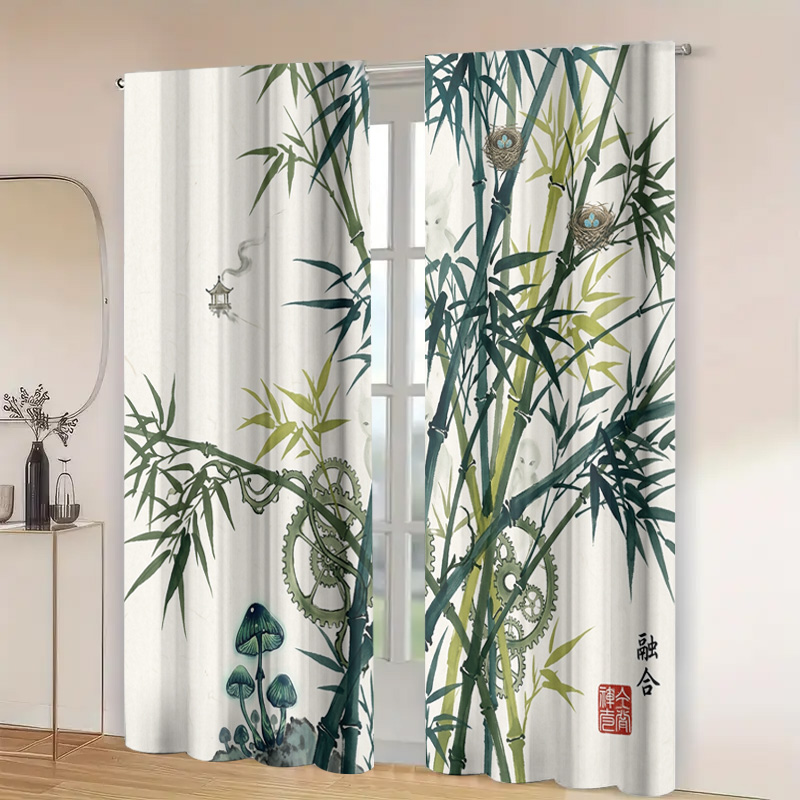 Panel Tirai Pola Bambu Dekorat - Home Decor Japandi Style ulasan dan harga