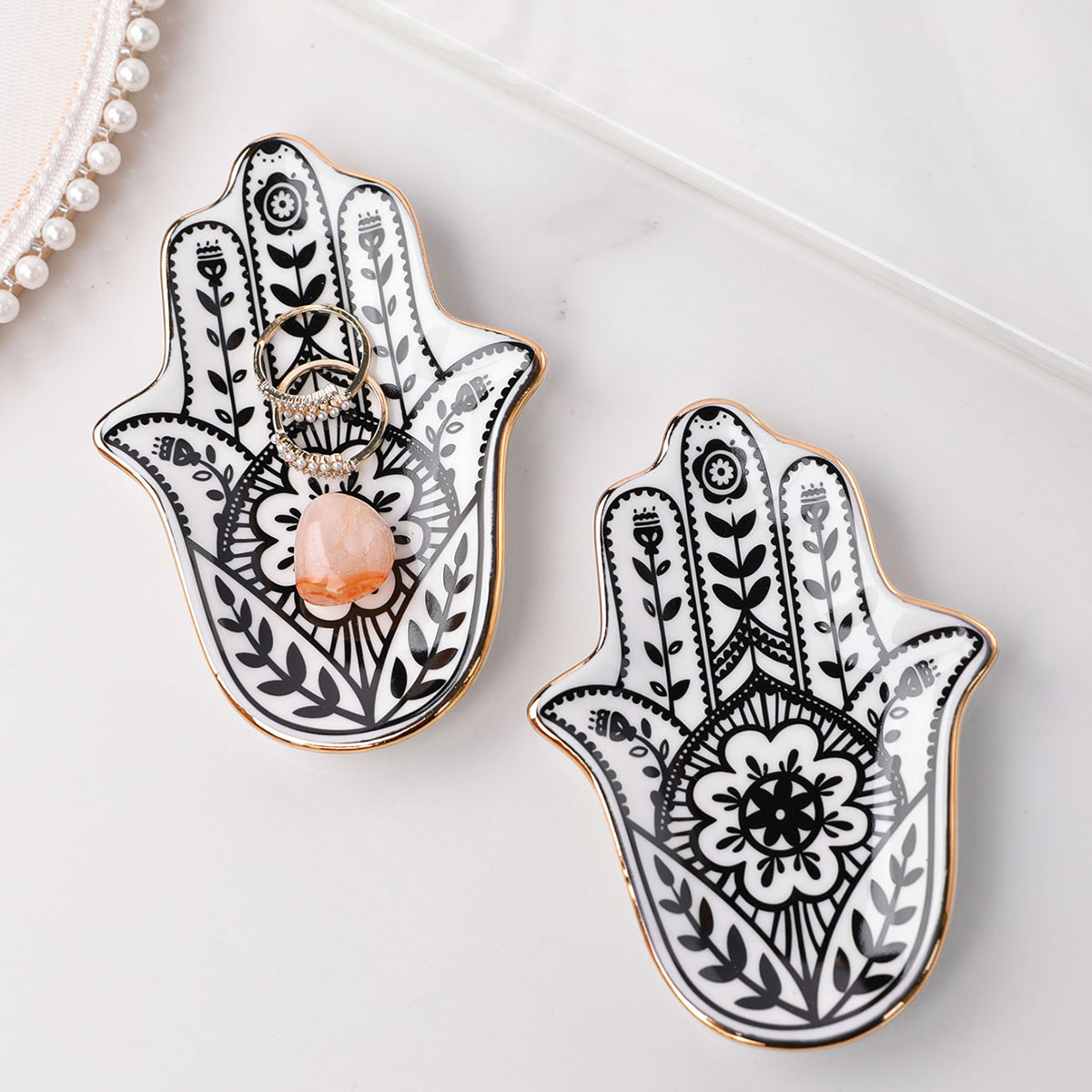 Piring perhiasan tangan kerami - Ceramic Trinket Dish ulasan dan harga
