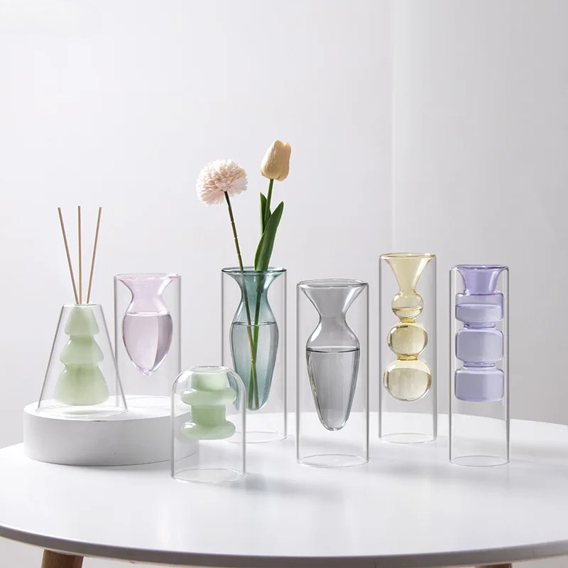 Vas Kaca Dua Lapis Warna-warni - Terrarium Glass Bottle ulasan dan harga