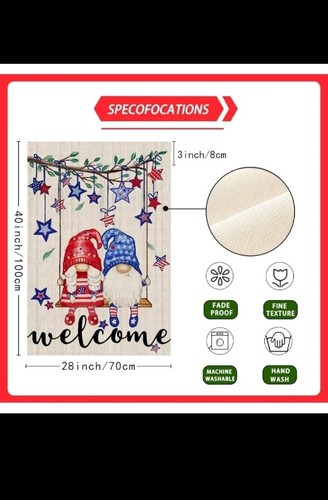 Welcome Tree Patriotic Gnomes  - Home Decor Usa ulasan dan harga