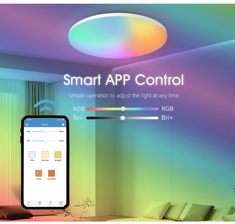 MARPOU lampu langit-langit RGB - Home Decor App Free ulasan dan harga