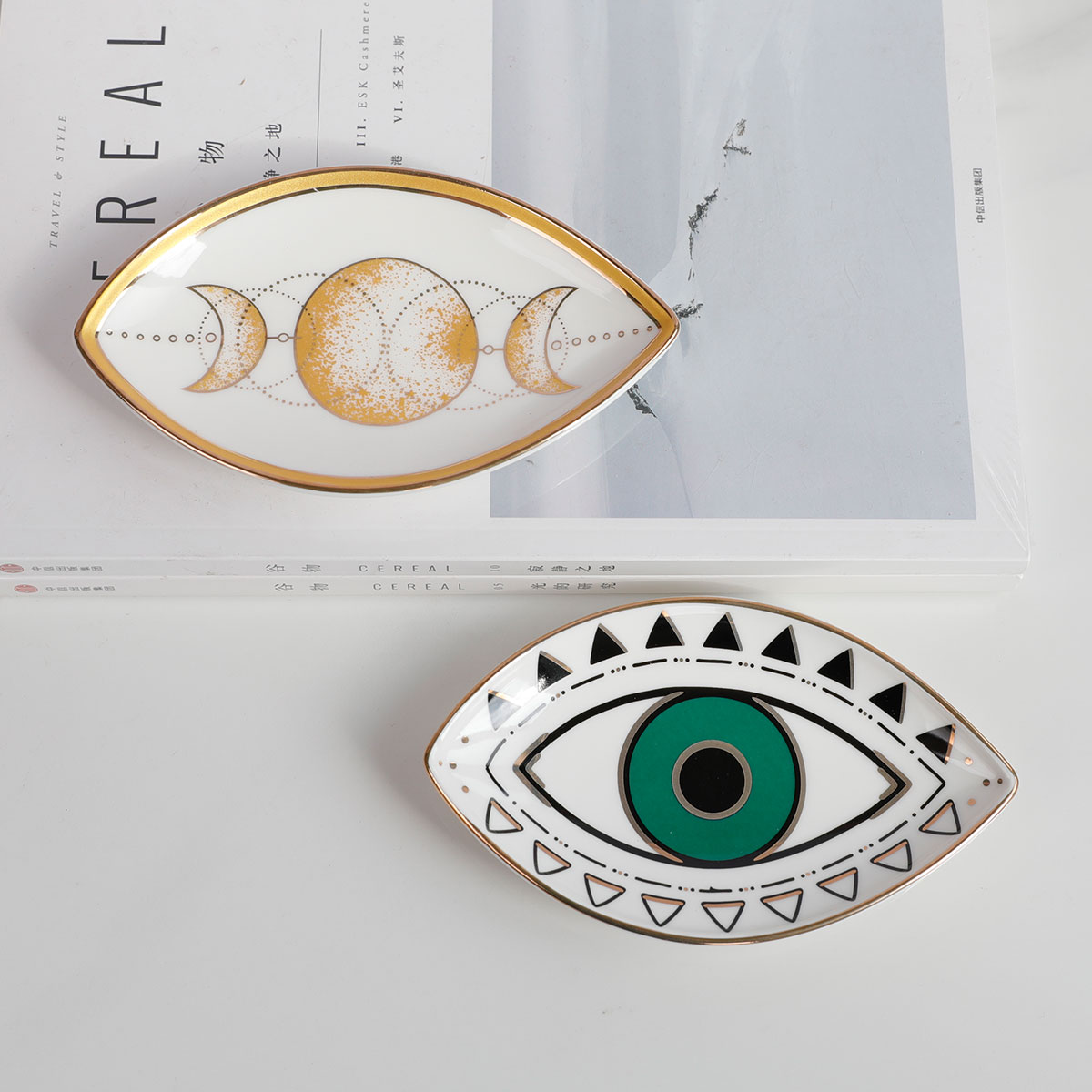 Perhiasan piring cincin piring - Ceramic Trinket Dish ulasan dan harga