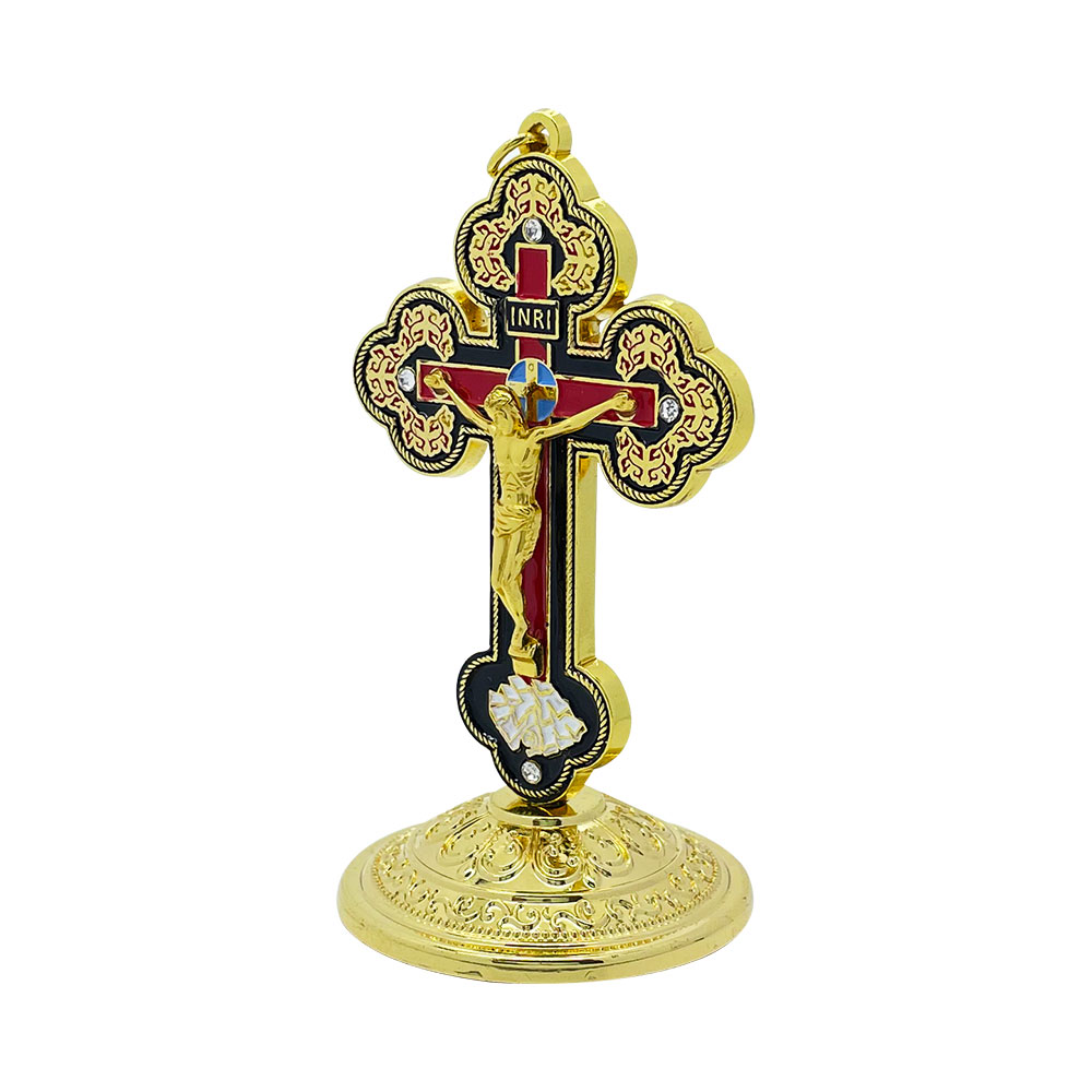 Salib Meja Katolik Emas Enamel - Home Decor You ulasan dan harga