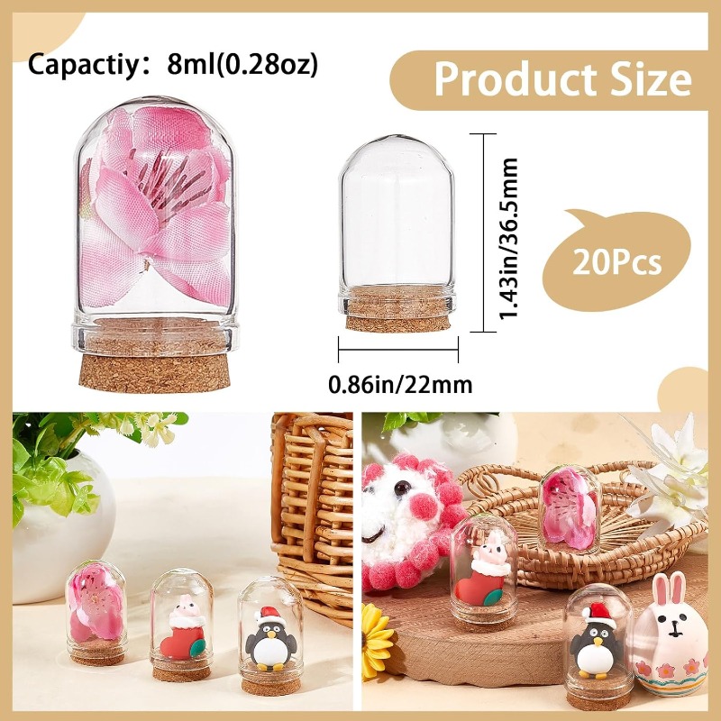 20 set Glass Cloche Dome Mini  - Terrarium Glass Bottle ulasan dan harga