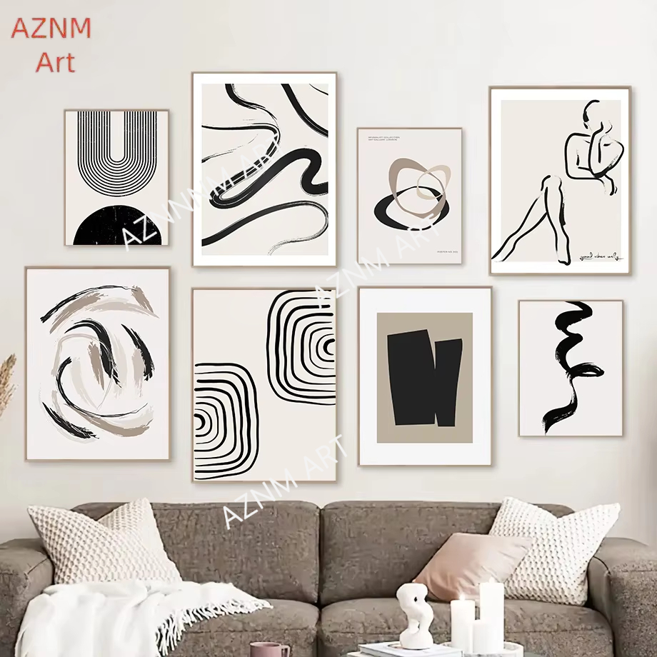Seni Garis Bohemian Nordik Hit - Home Decor Minimal ulasan dan harga