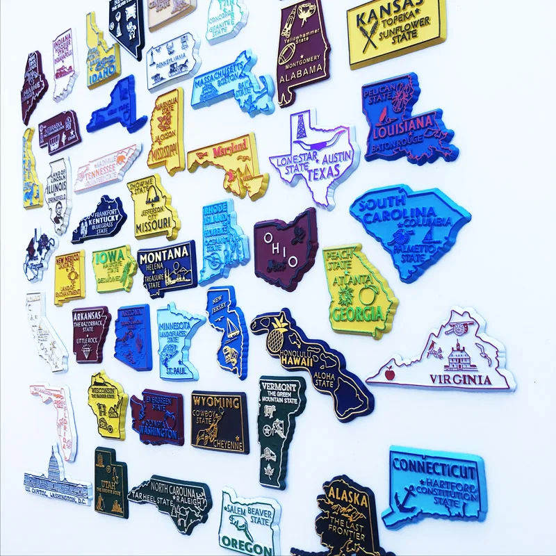 Magnet Kulkas Negara Bagian AS - Home Decor Usa ulasan dan harga