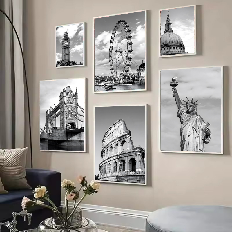 Hitam dan Putih Roma London To - Home Decor London ulasan dan harga