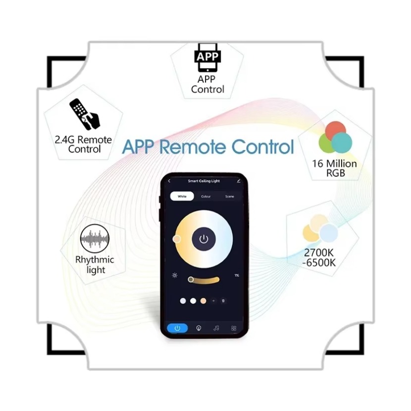 Lampu plafon musik pintar TUYA - Home Decor App Free ulasan dan harga
