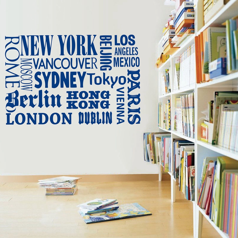 New York London stiker dinding - Home Decor London ulasan dan harga