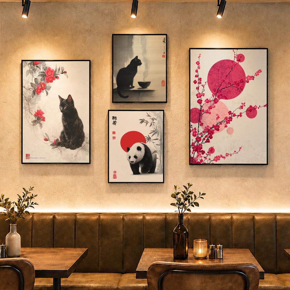 Poster Gaya Seni J-JapandiS Vi - Home Decor Japandi Style ulasan dan harga