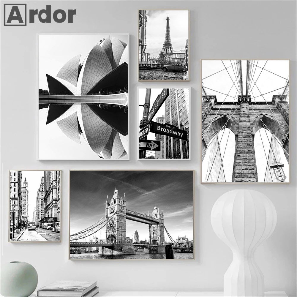 London Sydney New York Lukisan - Home Decor London ulasan dan harga