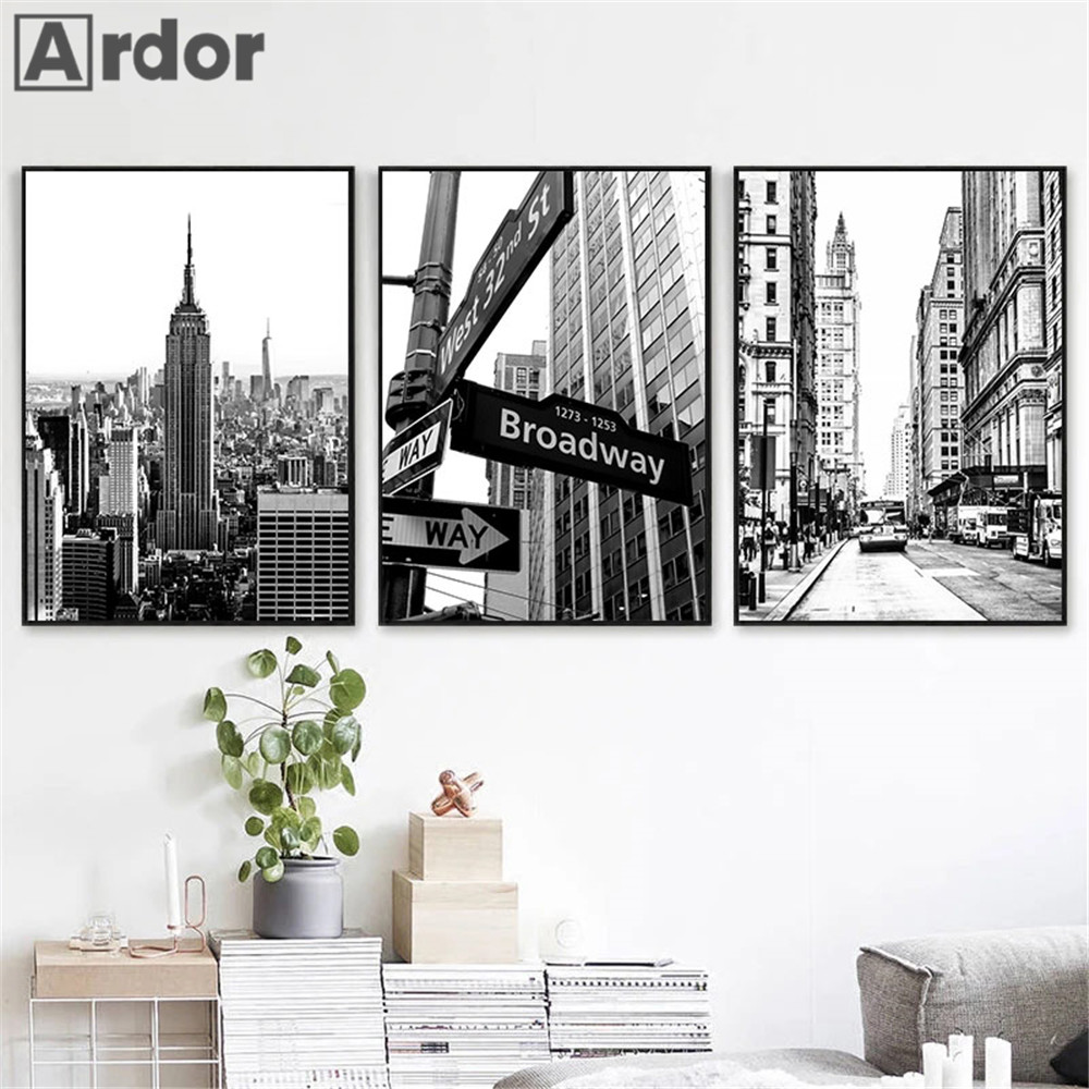 London Sydney New York Lukisan - Home Decor London ulasan dan harga